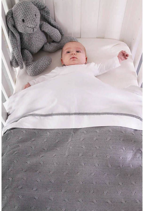 Baby's Only baby ledikantlaken 120x150 cm wit licht grijs