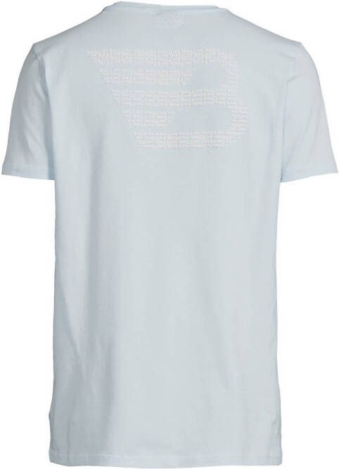 Ballin regular fit T-shirt met backprint light blue