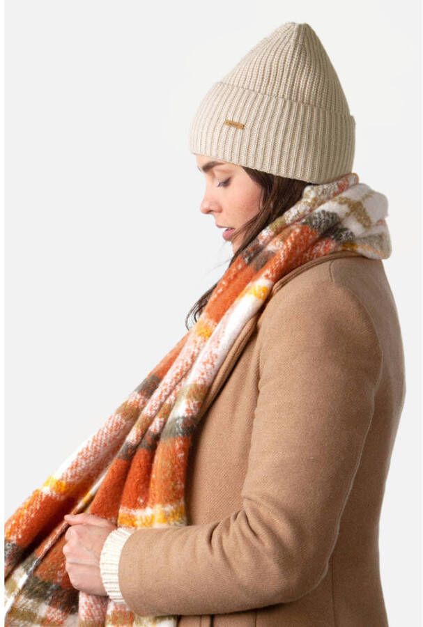 Barts geruite sjaal Loriant oranje