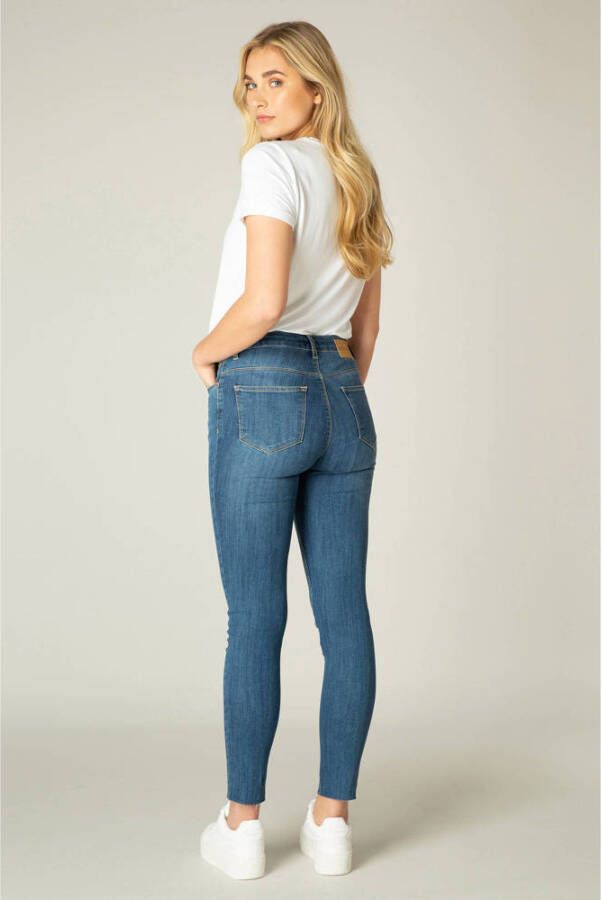 Base Level high waist skinny jeans Ann blauw