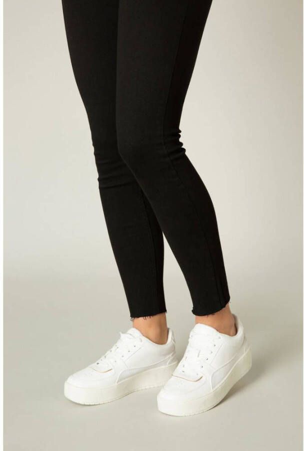 Base Level high waist skinny jeans Ann zwart