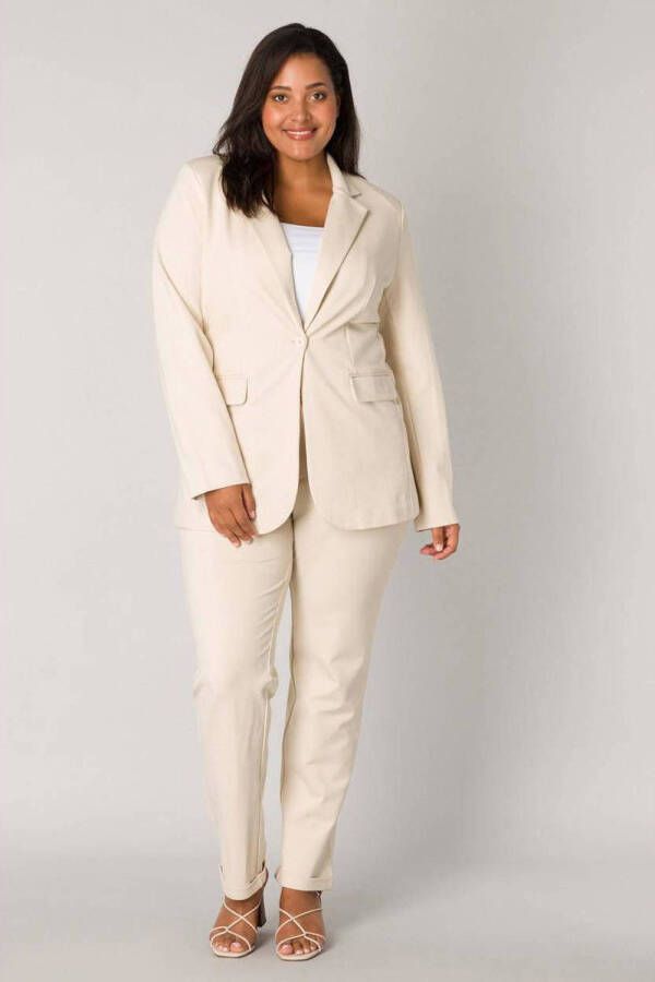 Base Level Curvy blazer beige