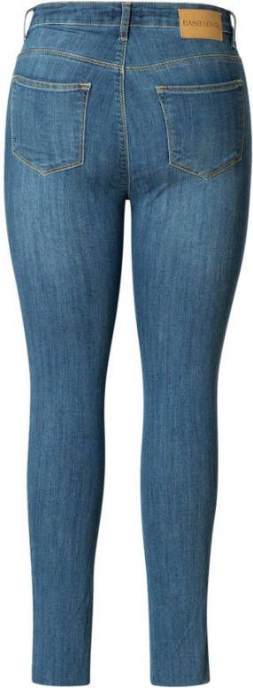 Base Level Curvy cropped high waist skinny jeans Anna light denim