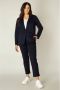 Base Level Curvy ongevoerde blazer Aya donkerblauw - Thumbnail 2