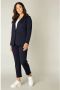 Base Level Curvy ongevoerde blazer Aya donkerblauw - Thumbnail 3