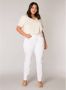 Base Level Curvy push-up slim fit jeans Joya White wit - Thumbnail 4