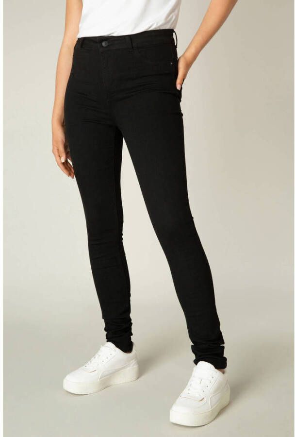 Base Level high waist skinny jeans Fay zwart