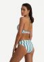 Beachlife voorgevormde gestreepte voorgevormde halter bikinitop blauw wit - Thumbnail 3