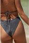 Beachlife high leg brazilian bikinibroekje met lurex antraciet - Thumbnail 3
