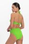 Beachlife high waist bikinibroekje met ribstructuur groen - Thumbnail 2