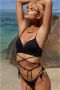 Beachlife voorgevormde beugel bikinitop met textuur zwart - Thumbnail 3