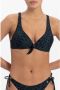 Beachlife voorgevormde push-up bikinitop met panterprint donkerblauw zwart - Thumbnail 3