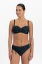 Beachlife voorgevormde strapless bandeau bikinitop met panterprint donkerblauw zwart - Thumbnail 2