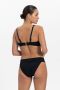 Beachlife voorgevormde strapless bandeau bikinitop met textuur zwart - Thumbnail 2