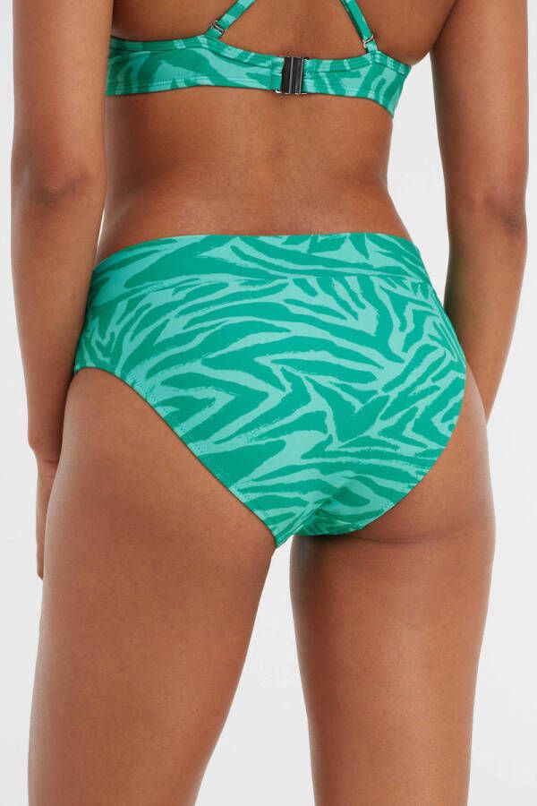 BEACHWAVE bikinibroekje met zebraprint groen - Foto 3