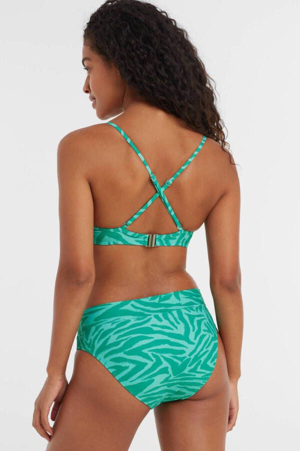 BEACHWAVE bikinibroekje met zebraprint groen - Foto 4