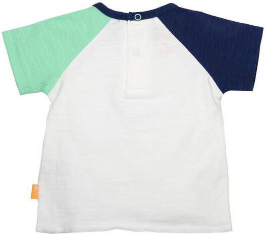 BESS baby T-shirt met tekst wit groen blauw