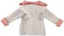 BESS reversible vest roze ecru Meisjes Stretchkatoen Capuchon Stip 50 - Thumbnail 4