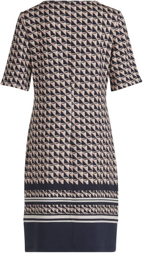 Betty Barclay jurk met all over print donkerblauw camel