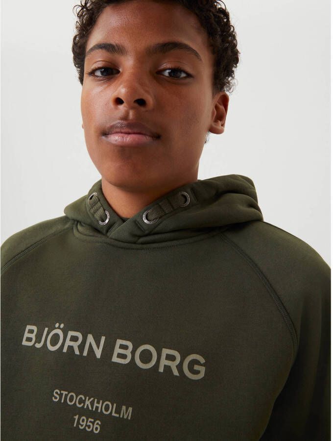 Björn Borg hoodie met logo groen Sweater Logo 134-140 - Foto 3