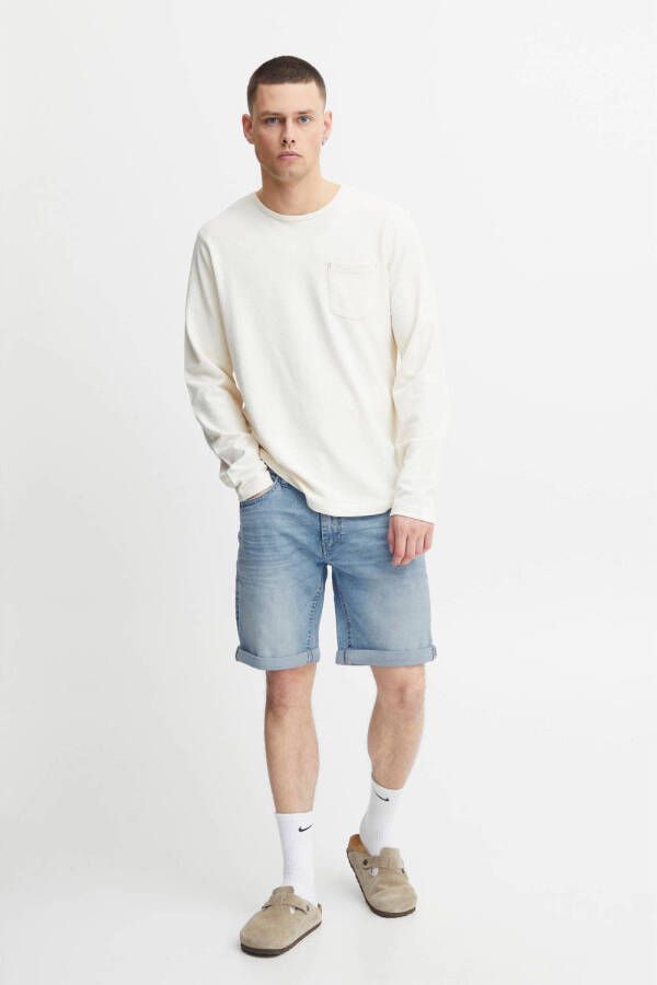 Blend regular fit denim short denim bleach blue