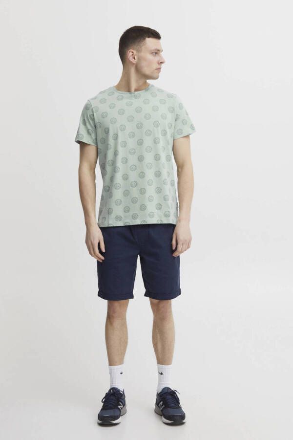 Blend regular fit T-shirt met all over print jadeite