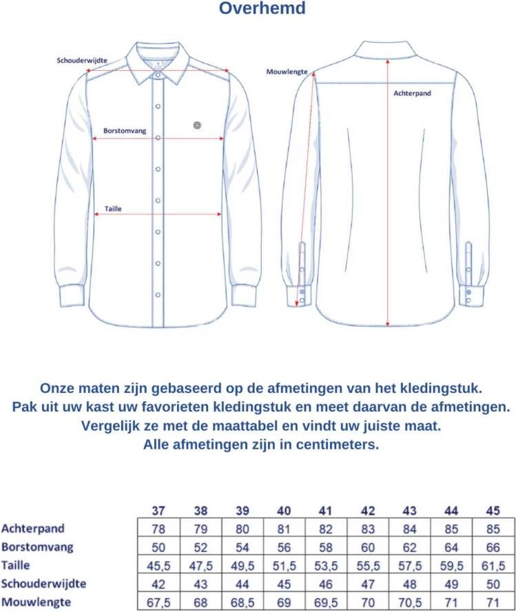 Blue Industry slim fit overhemd met all over print wit