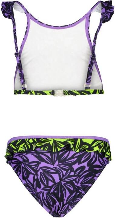 B.Nosy crop bikini B.Active paars zwart limegroen
