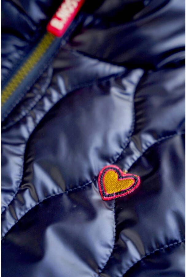 B.Nosy gewatteerde winterjas van gerecycled polyester donkerblauw