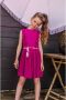 B.Nosy jurk B.Adorable met ruches fuchsia Roze Meisjes Polyester Ronde hals 140 - Thumbnail 2
