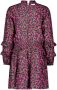 B.Nosy jurk B.AWESOME met all over print en ruches fuchsia d.blauw groen Roze Meisjes Polyester Opstaande kraag 146 152 - Thumbnail 2