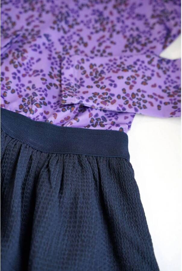 B.Nosy jurk B.DASHING met panterprint paars donkerblauw