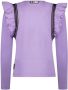 B.Nosy longsleeve met logo en ruches paars Meisjes Katoen Ronde hals Logo 104 - Thumbnail 2