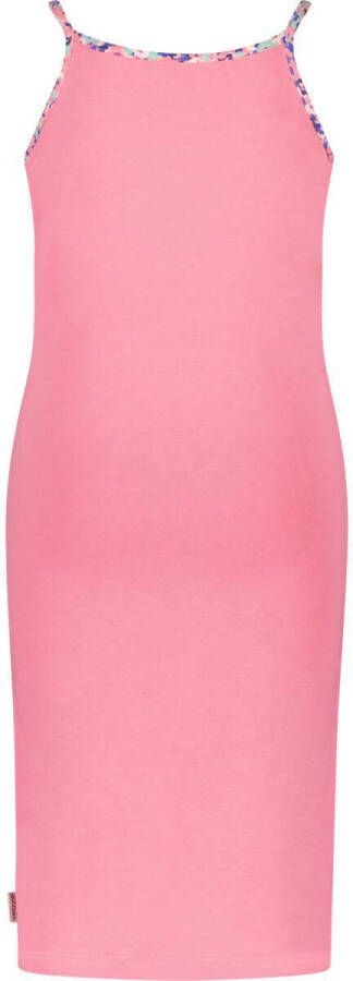 B.Nosy mouwloze jurk met losse top roze paars