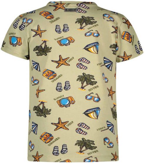 B.Nosy T-shirt B.Ontour met all over print lichtgoren multicolor