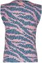 B.Nosy T-shirt met all over print blauw roze Meisjes Katoen Ronde hals 104 - Thumbnail 2