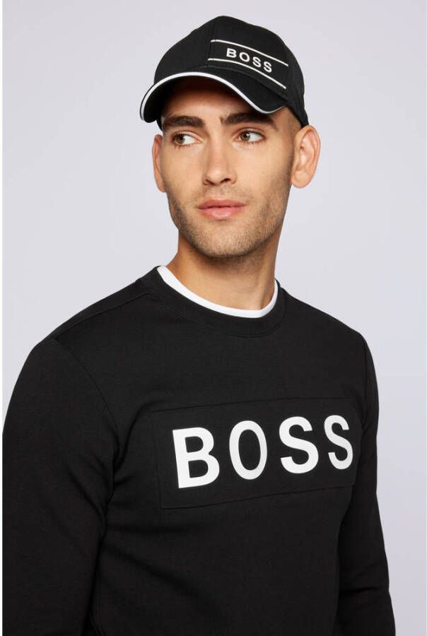 BOSS Athleisure sweater Salbo met logo black