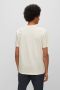 BOSS regular fit T-shirt TeeShark met printopdruk light beige - Thumbnail 4