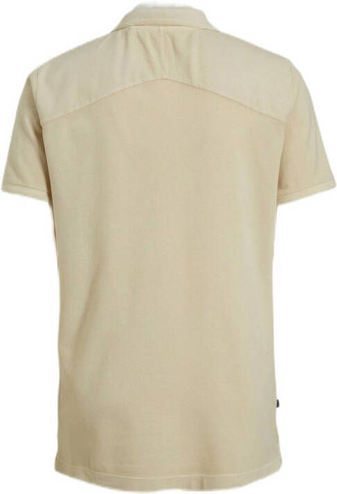 Butcher of Blue regular fit polo van biologisch katoen beige grey