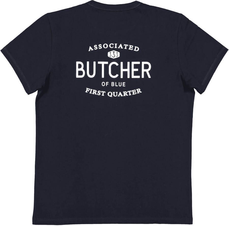 Butcher of Blue T-shirt Army Quarter van biologisch katoen alaska blue