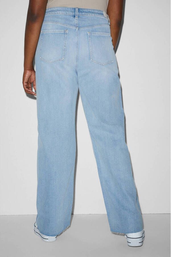 C&A Clockhouse high waist straight jeans light blue denim