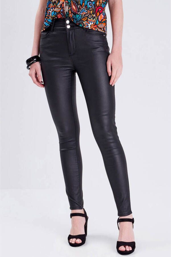 Cache coated skinny broek met studs zwart - Foto 3