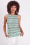 Cache crochet top groen wit - Thumbnail 2
