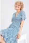 Cache gebloemde jurk blauw wit - Thumbnail 2