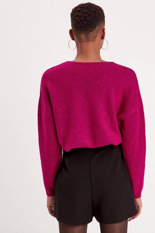 Cache gebreid vest fuchsia - Foto 2