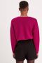 Cache gebreid vest fuchsia - Thumbnail 2