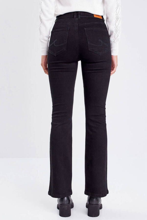 Cache high waist bootcut jeans black denim