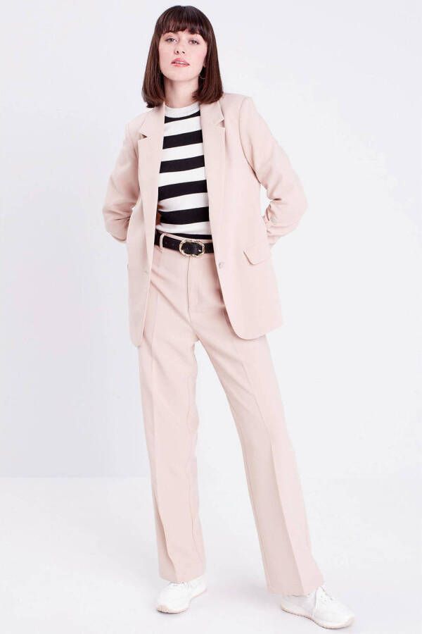 Cache high waist straight fit pantalon zand - Foto 2