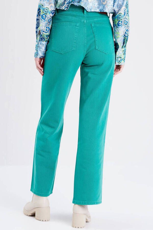 Cache high waist wide leg jeans turquoise