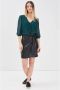 Cache semi-transparante blousetop met textuur donkergroen - Thumbnail 2